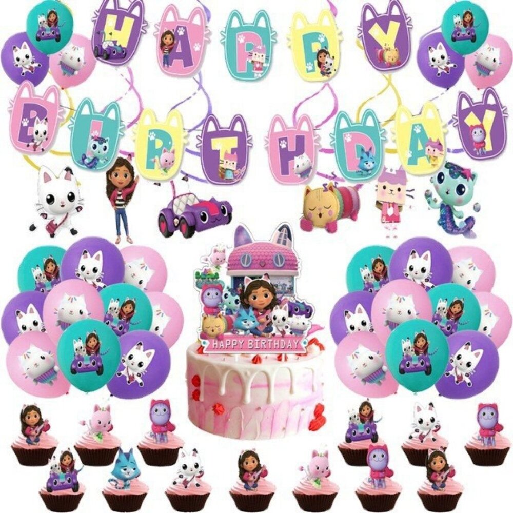 Cat‑Tastic Birthday Party Bundle - Gabby's doll house Themed